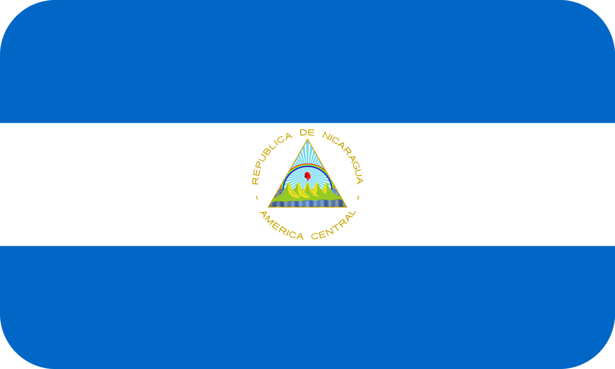 Nicaragua flag with rounded corners
