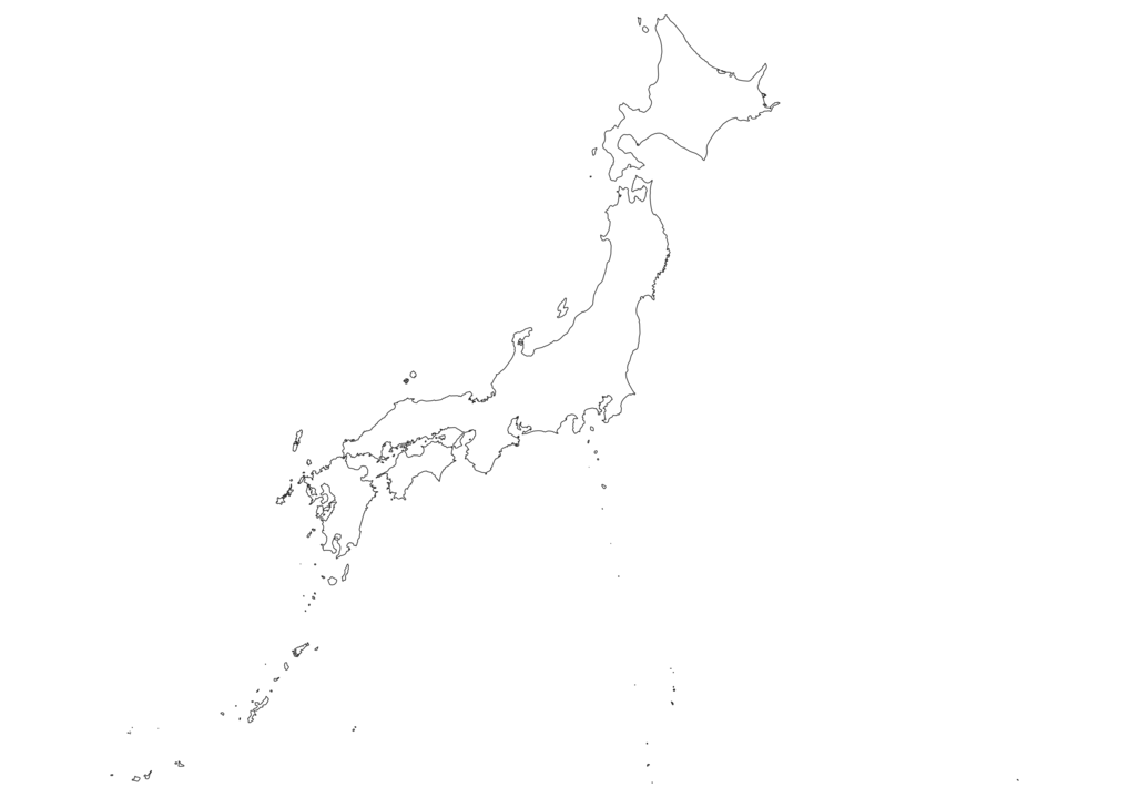 Контурная карта японии распечатать. Острова Японии на контурной карте. Контур Японии. Очертания Японии на карте. Карта Японии черно белая.