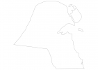 Blank map of Kuwait thumbnail