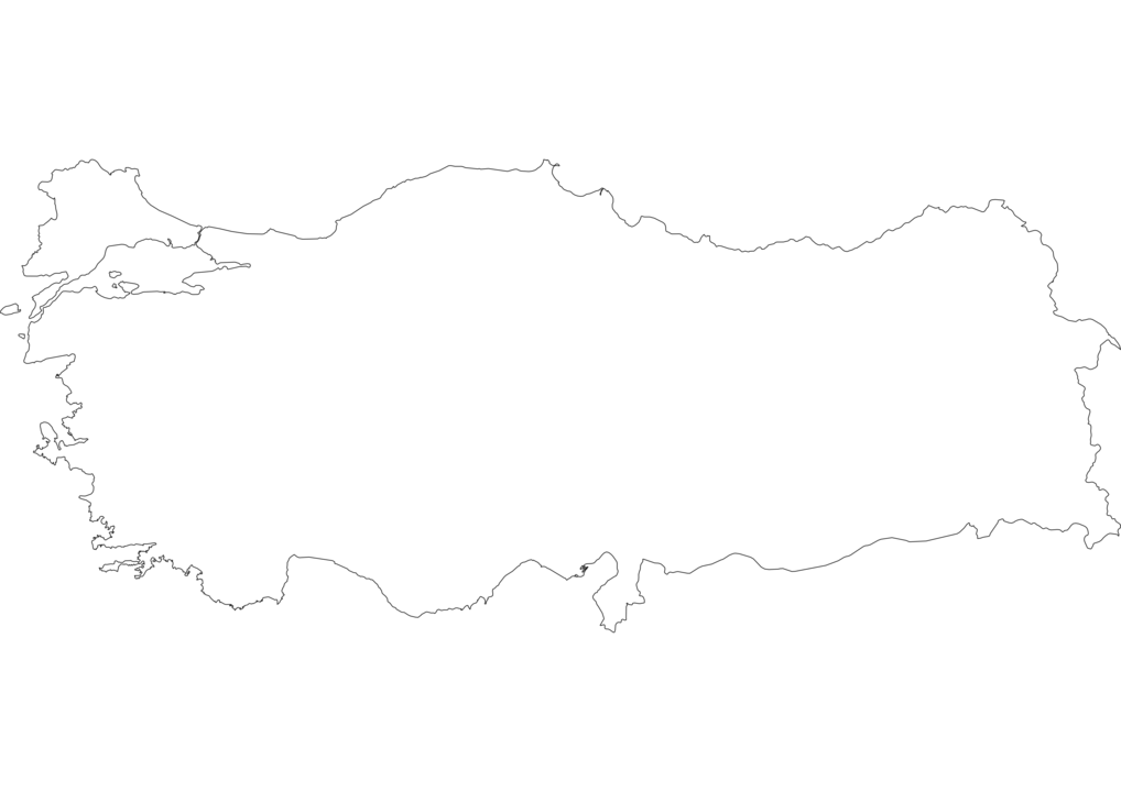 Blank map of Turkey SVG Vector - Outline Map